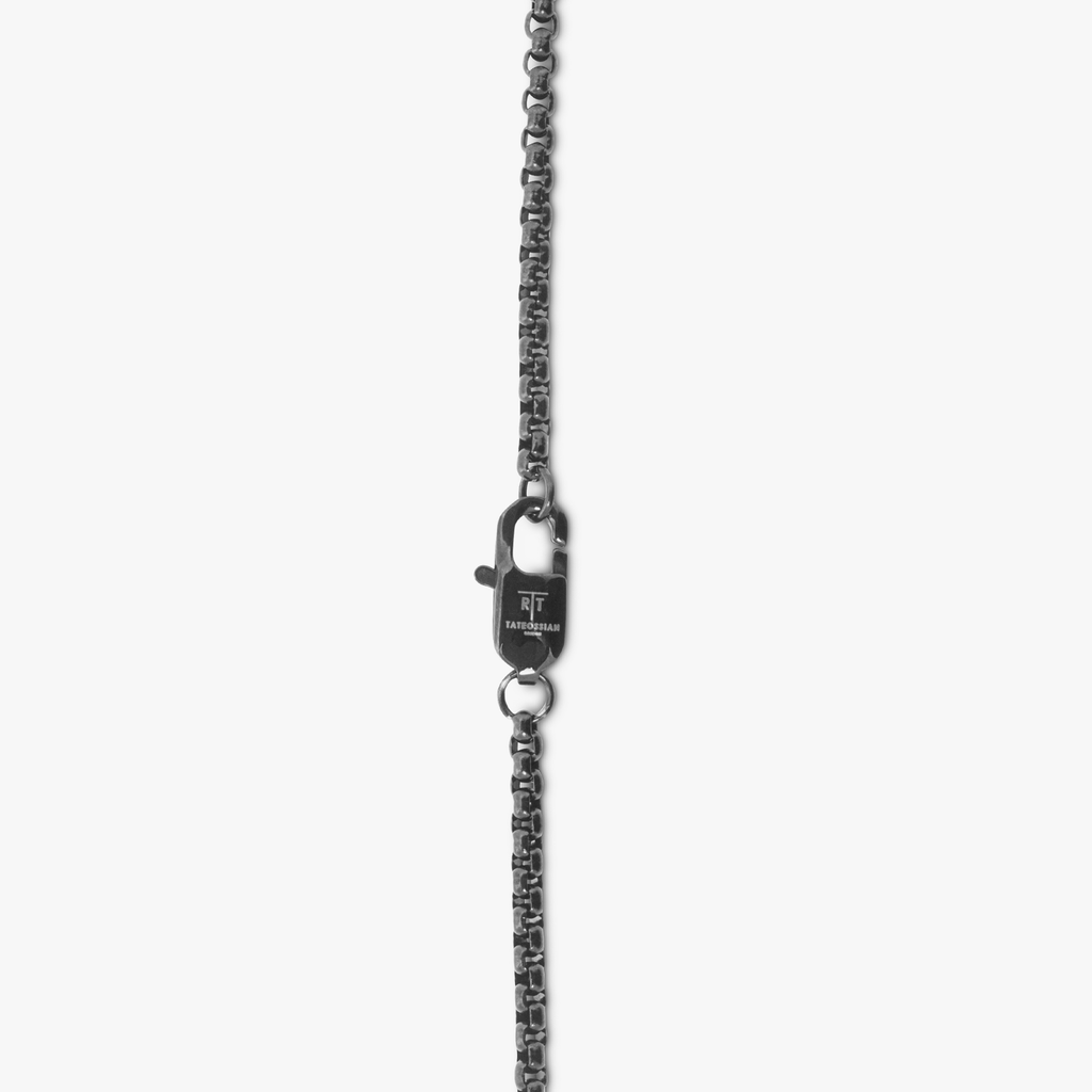 Black IP steel Antibody necklace