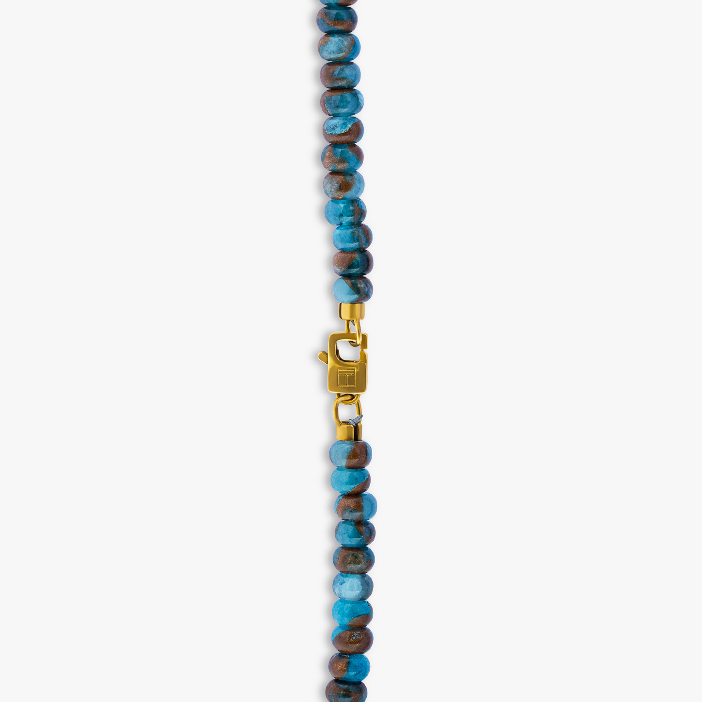 Nepal Gear Necklace In Yellow Gold With Blue Jasper