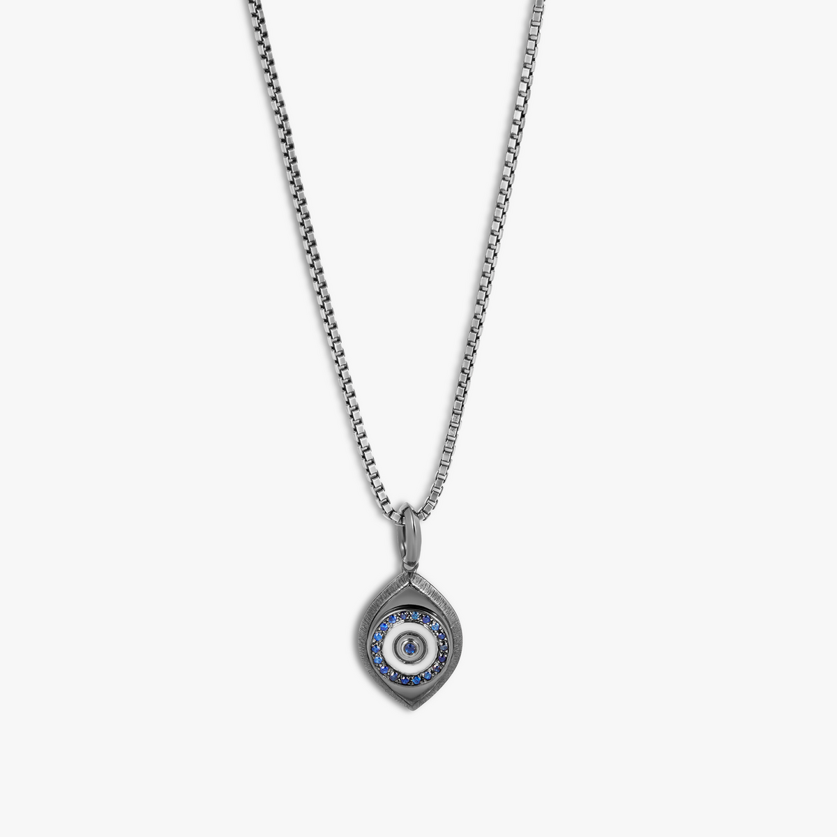 Paros Evil Eye Necklace In Black Rhodium & | Tateossian