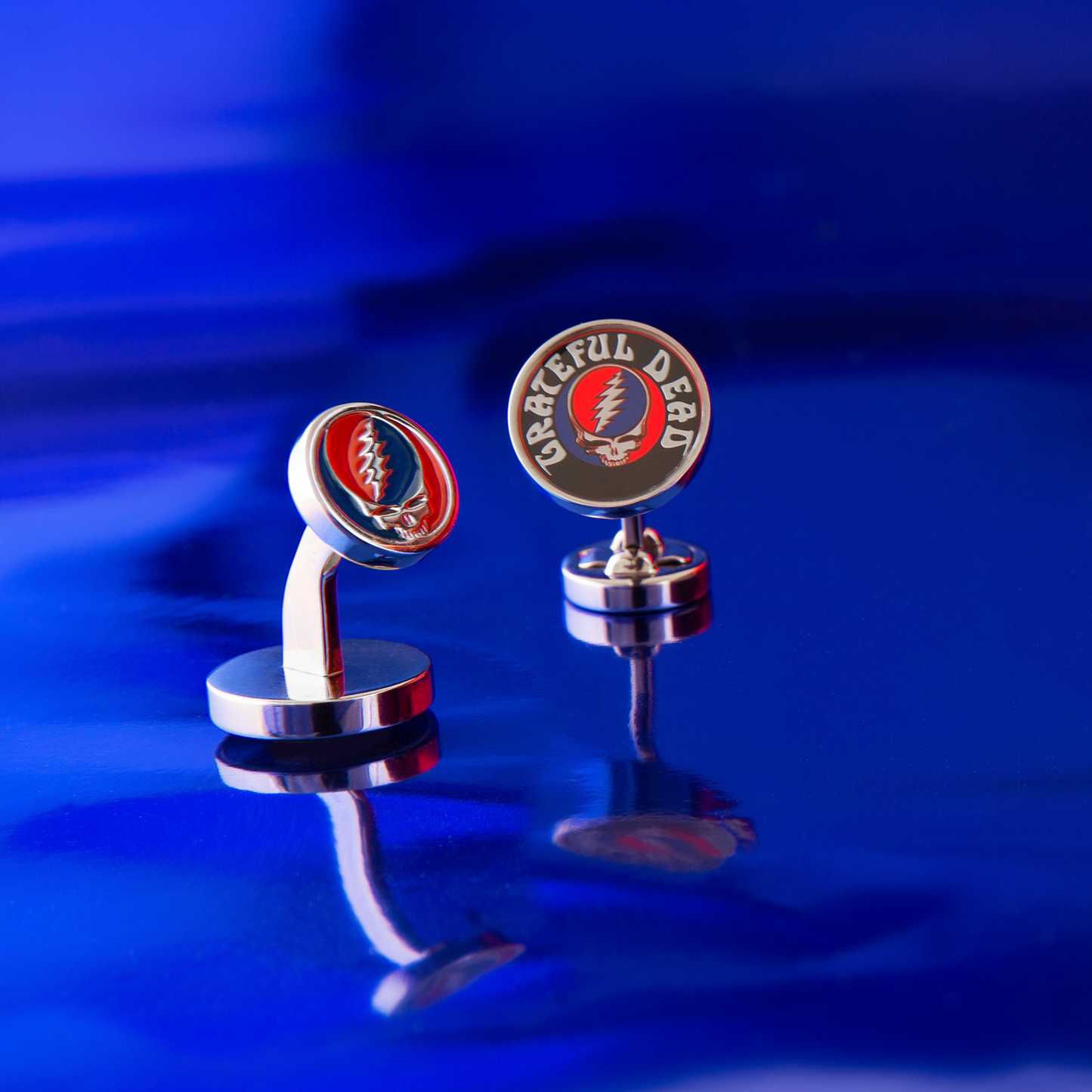 Steal Your Face'  Artistic Skull cufflinks