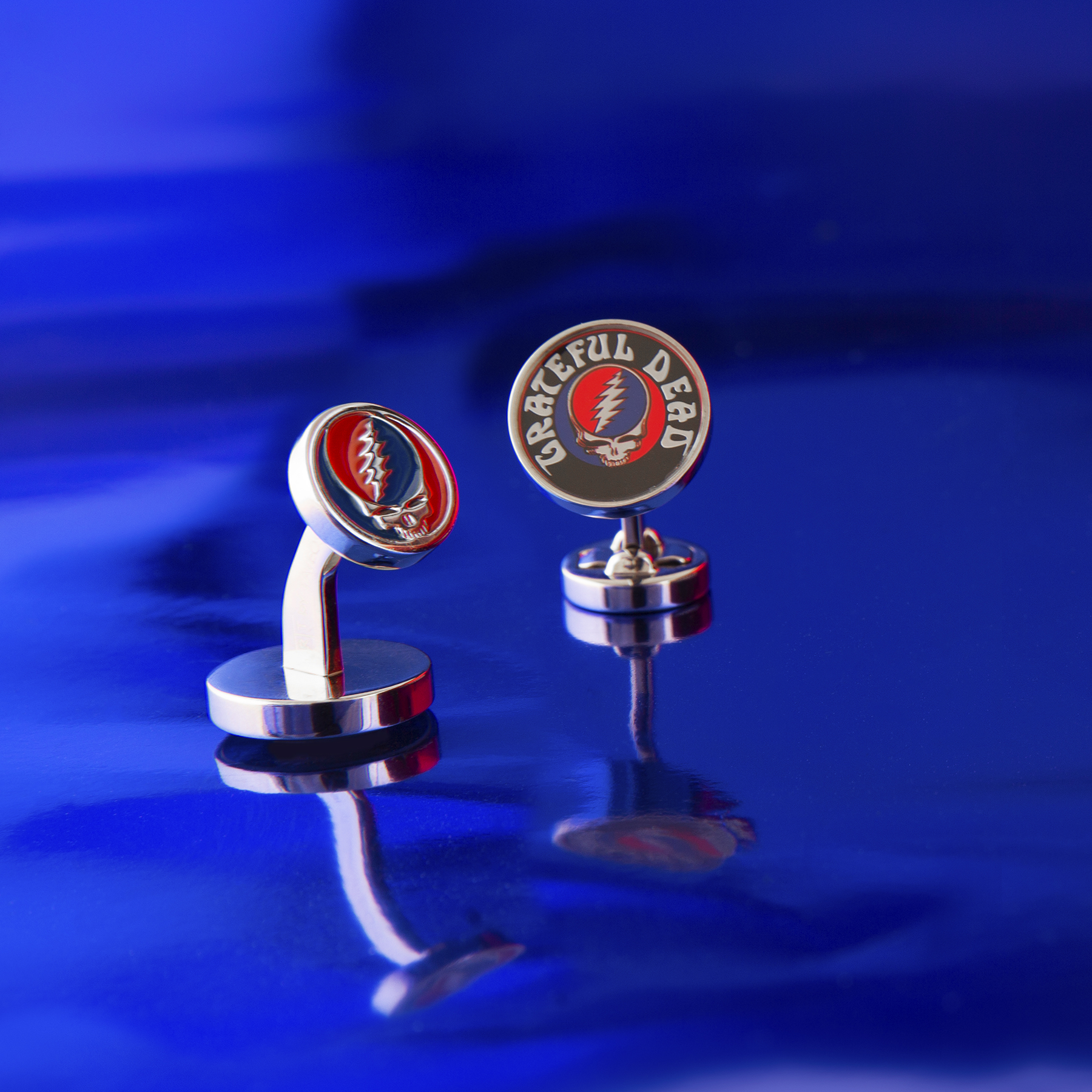Steal Your Face'  Artistic Skull cufflinks