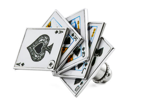 Royal Flush Cards Pin