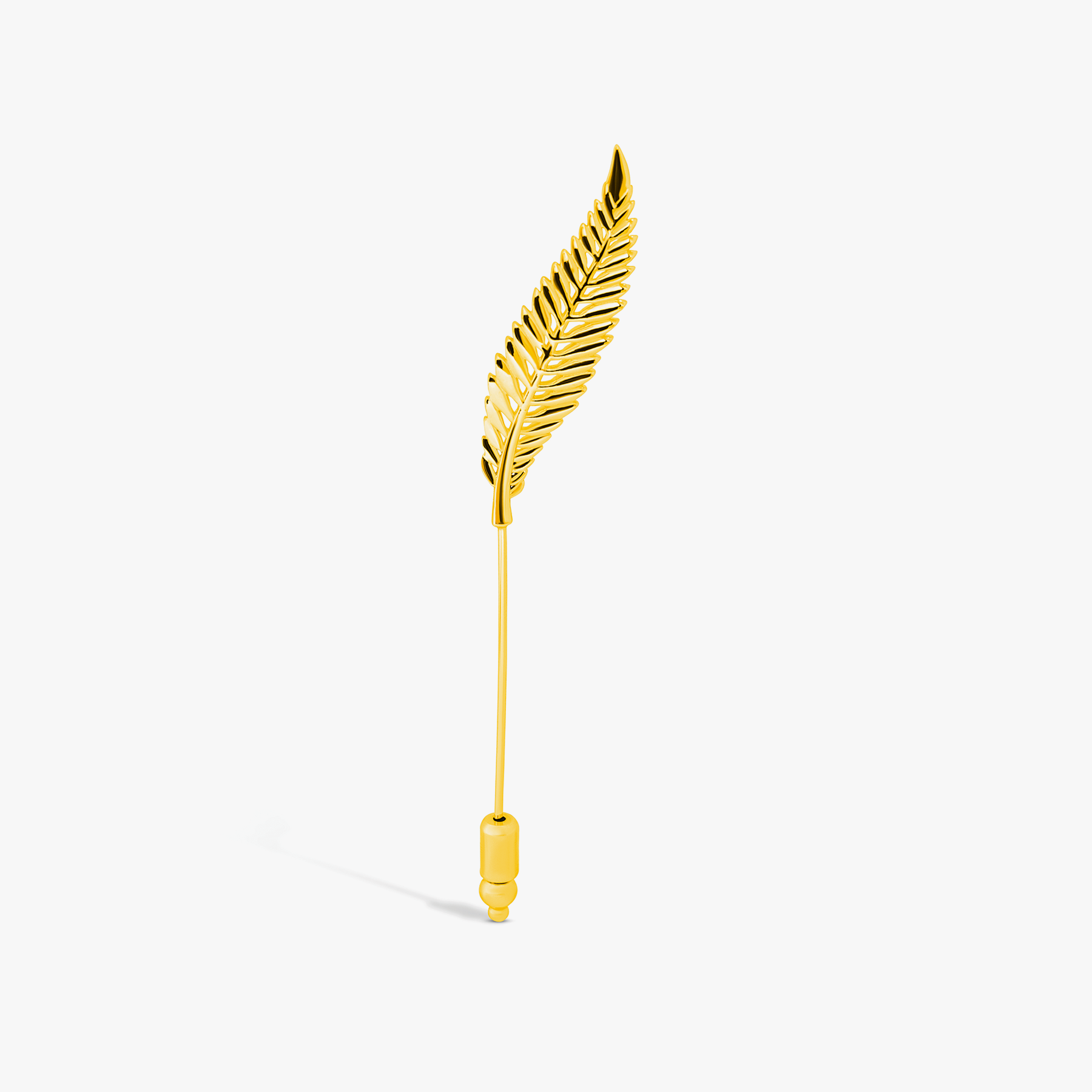 Cinnamon Fern Pin In Yellow Gold – Tateossian