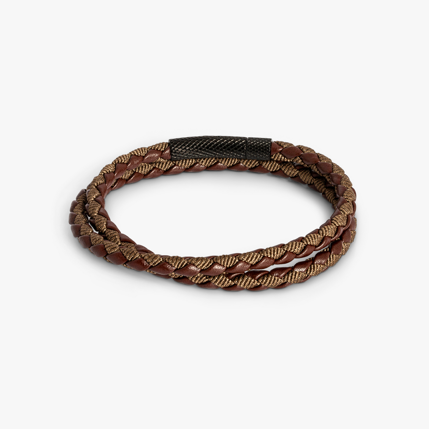 Chelsea Leather Bracelet In Brown With Aluminium Clasp