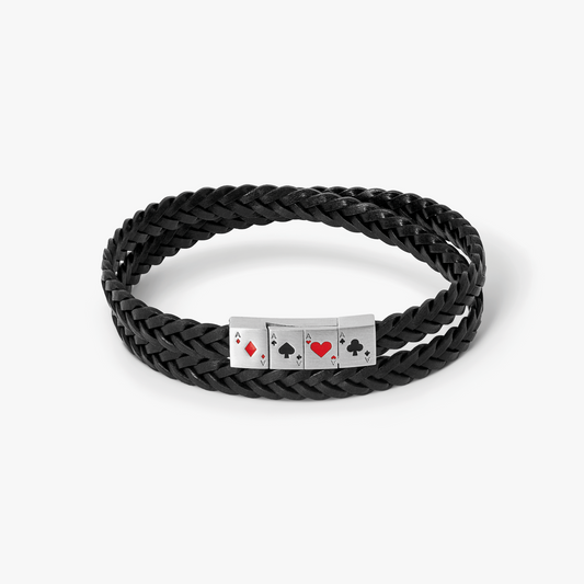 Flush of Aces Bracelet In Black
