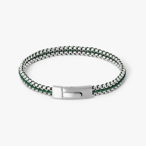 Tris Button Bracelet In Green