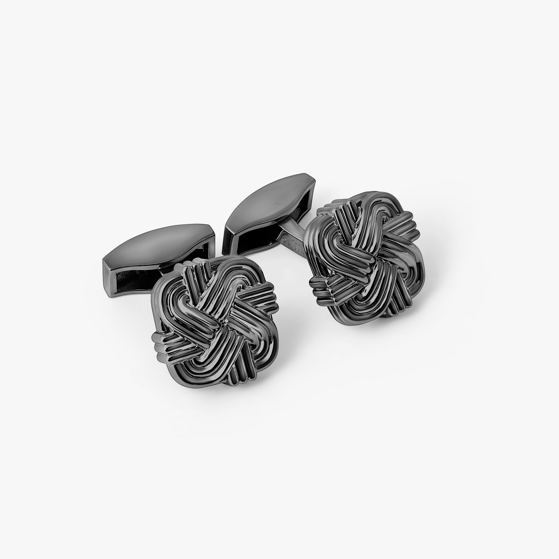 Quad Knot Cufflinks With Gunmetal Plating