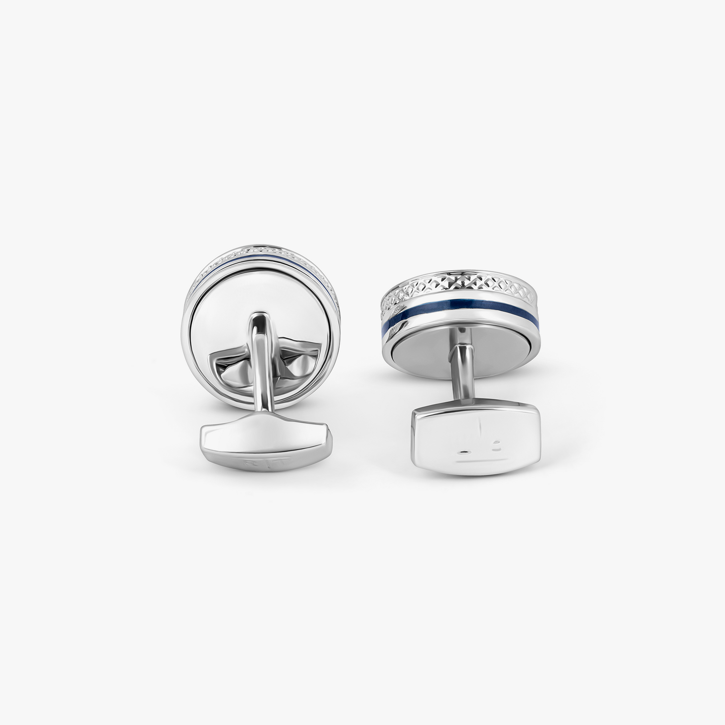 Septa Gear Cufflinks In Rose Gold & Palladium, With Carbon Fibre