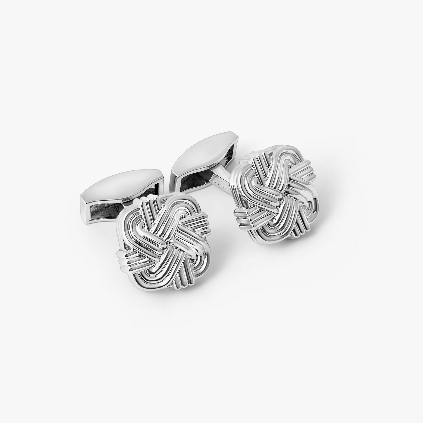 Quad Knot Cufflinks With Palladium Plating