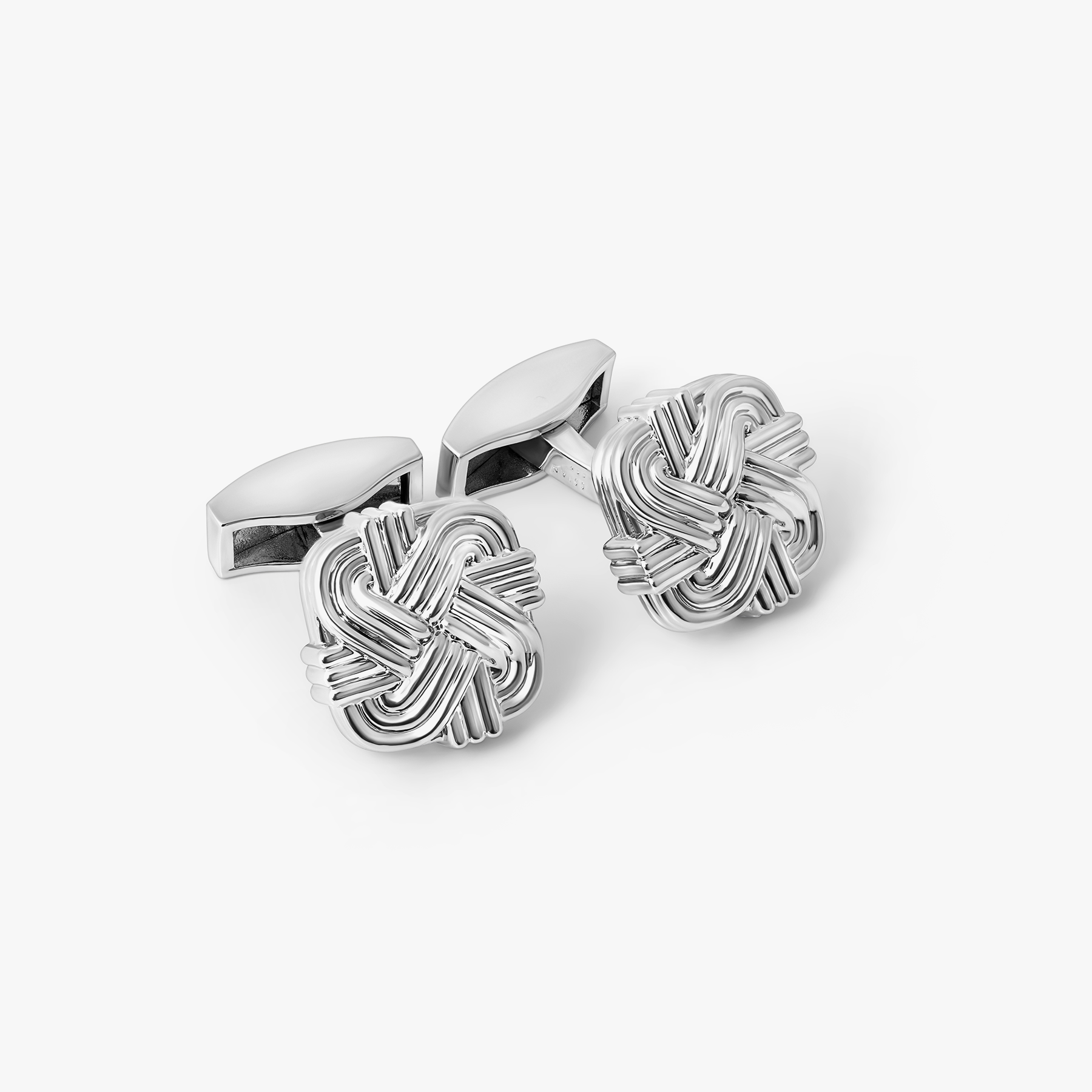 Quad Knot Cufflinks With Palladium Plating