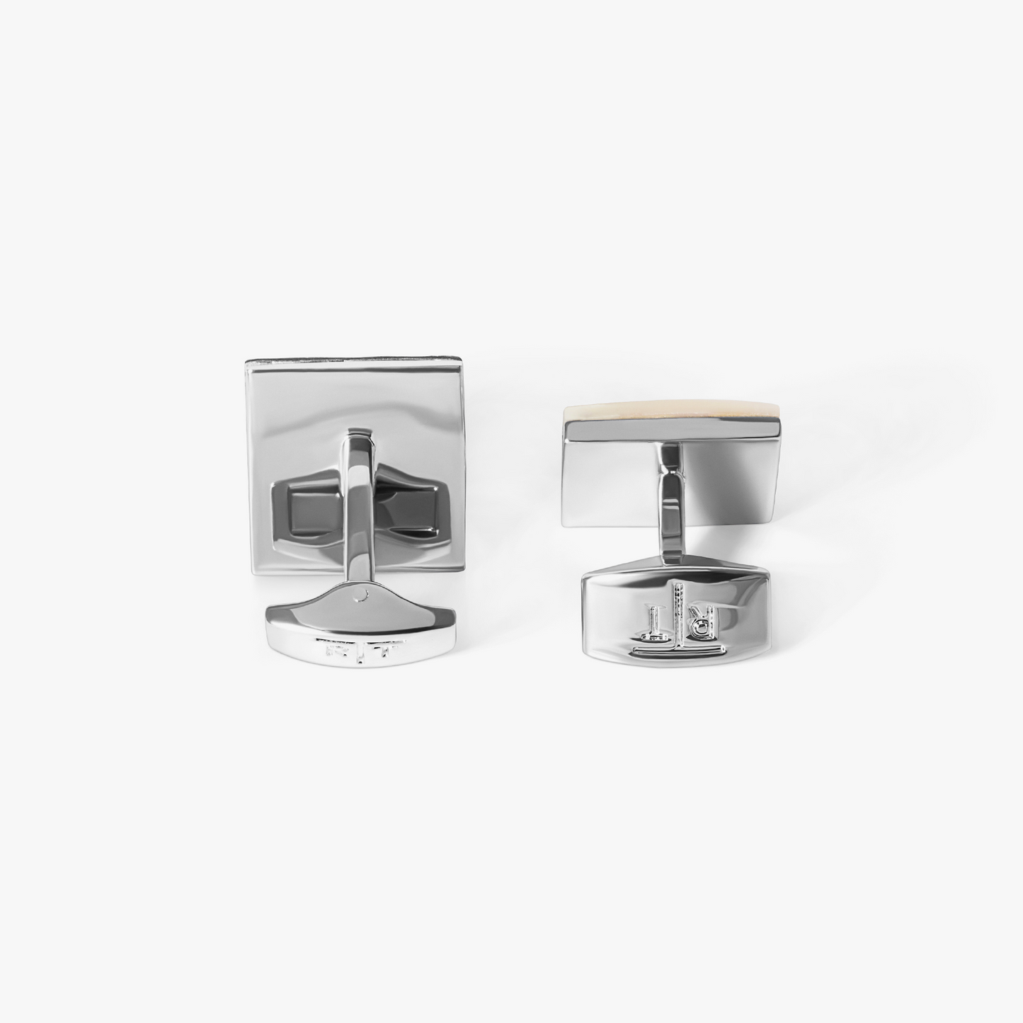 Carbon Mosiac Cufflink in White MOP