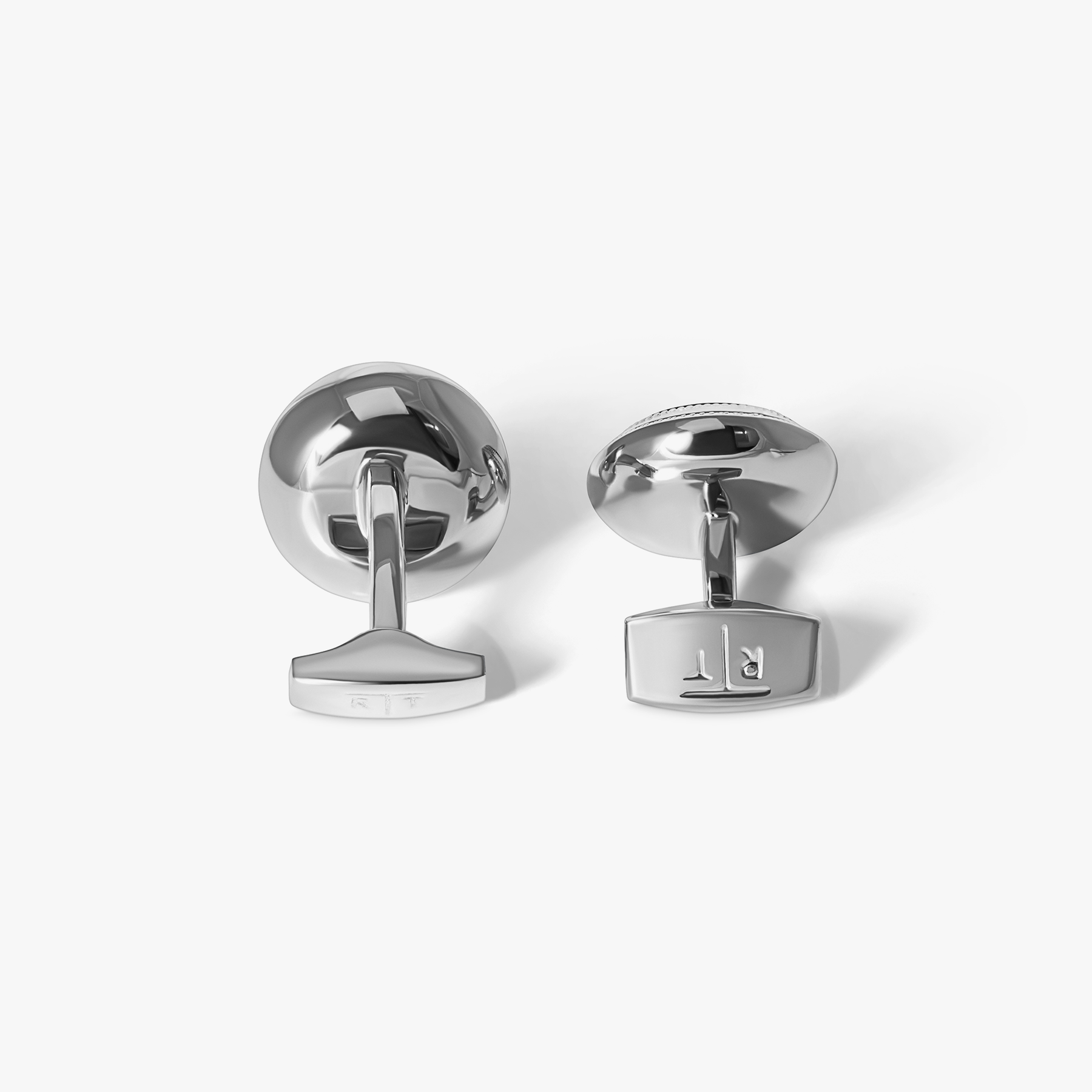 Compass Cufflinks in Palladium Plated