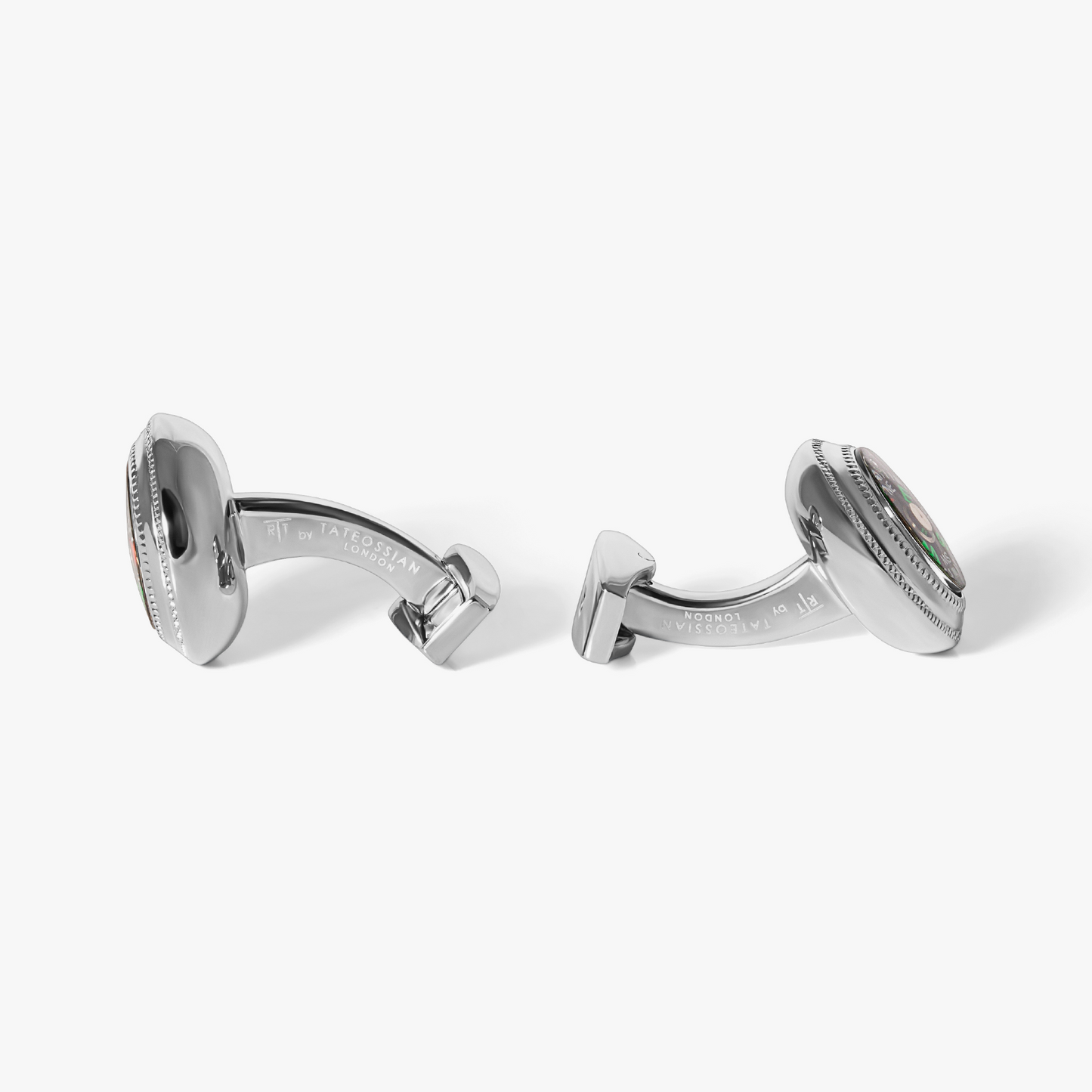 Compass Cufflinks in Palladium Plated