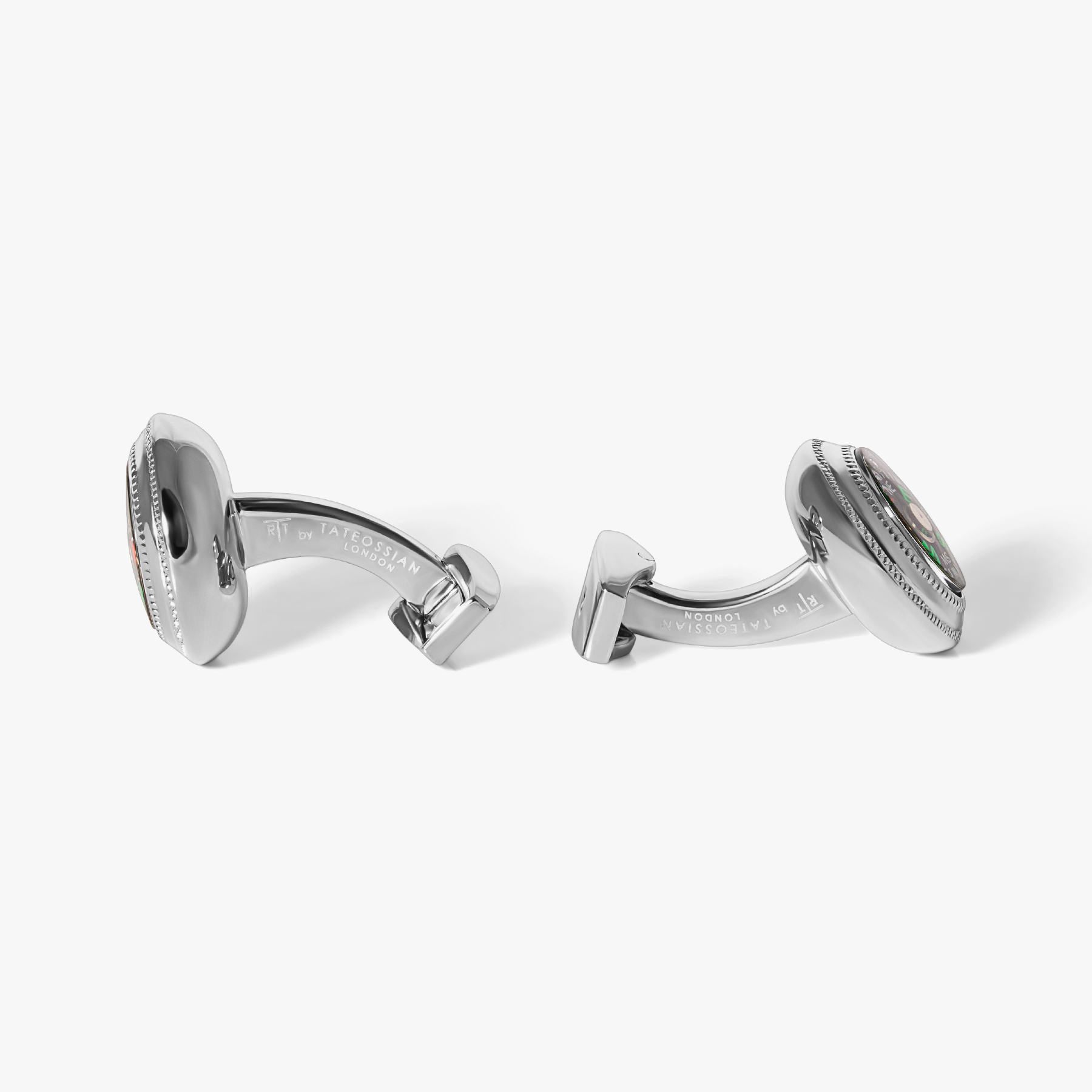 Compass Cufflinks in Palladium Plated