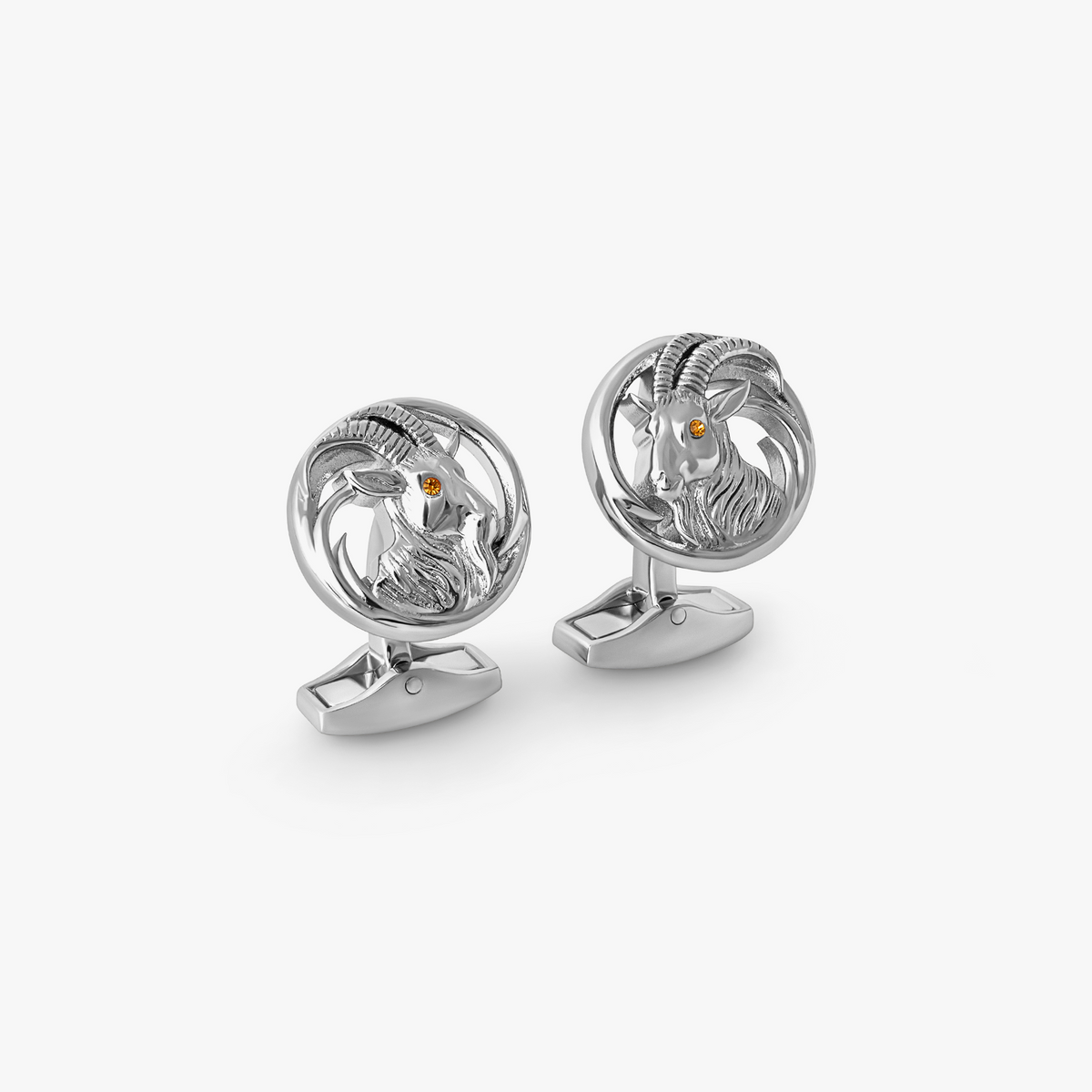 Auspicious Goat Swarovski Crystal Cufflinks