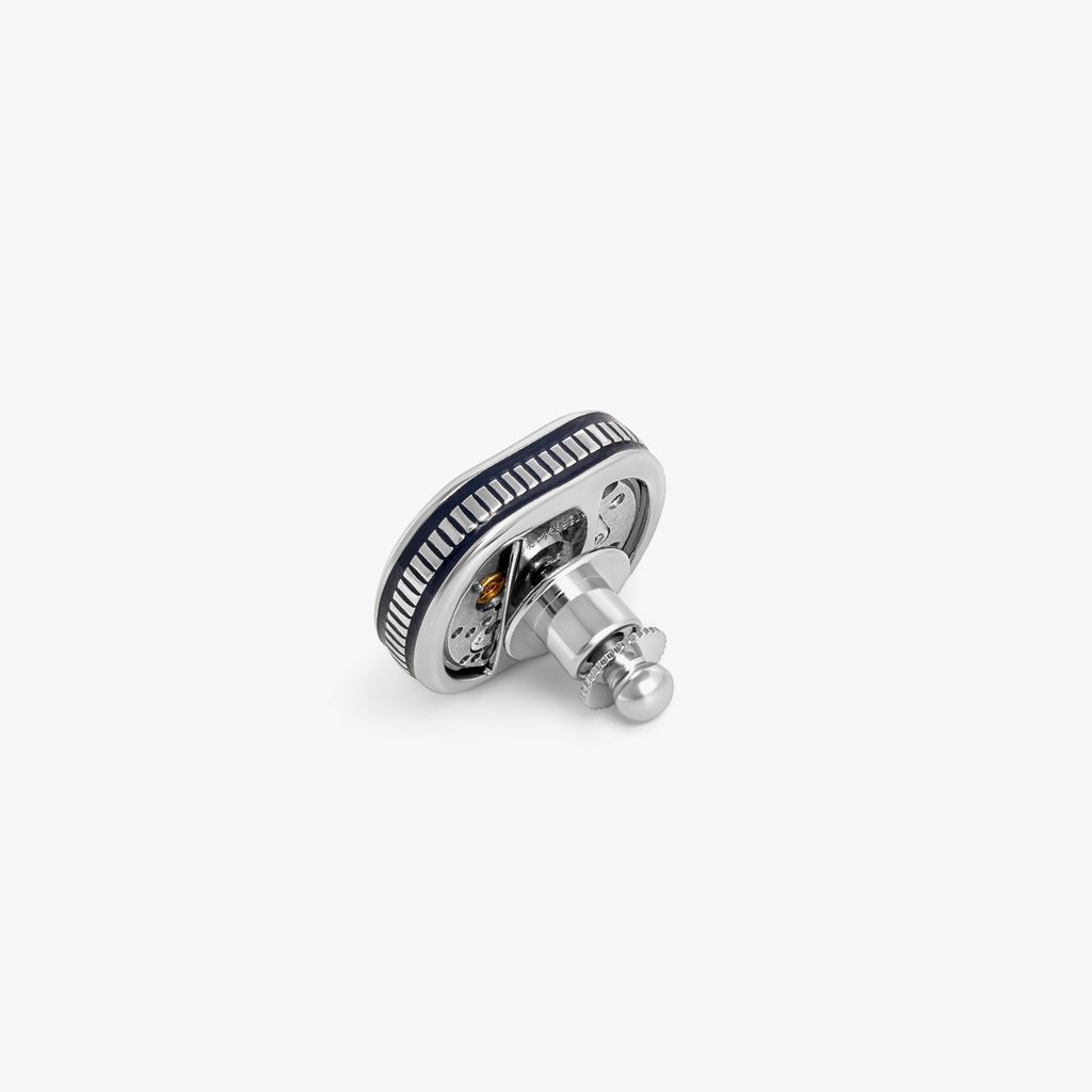 Filleted Skeleton Lapel Pin with Watch Movement