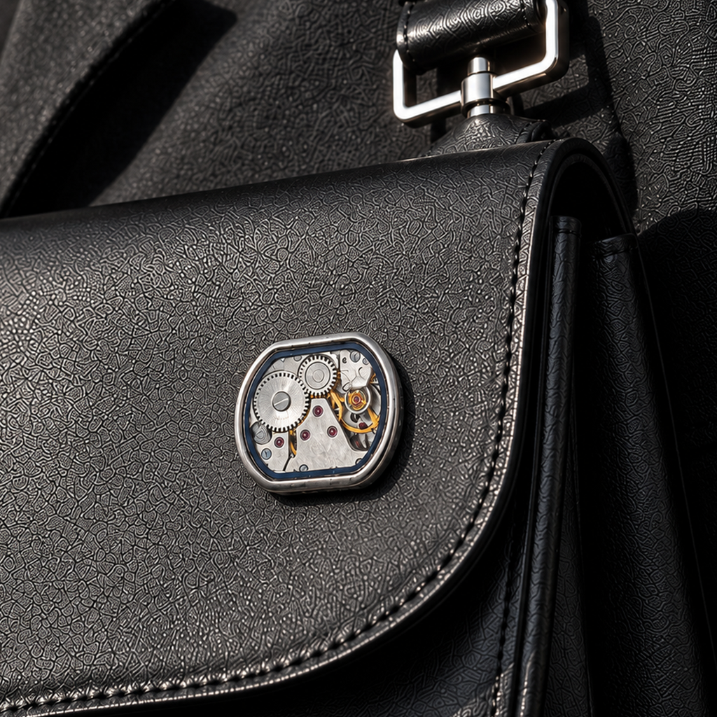 Filleted Skeleton Lapel Pin with Watch Movement