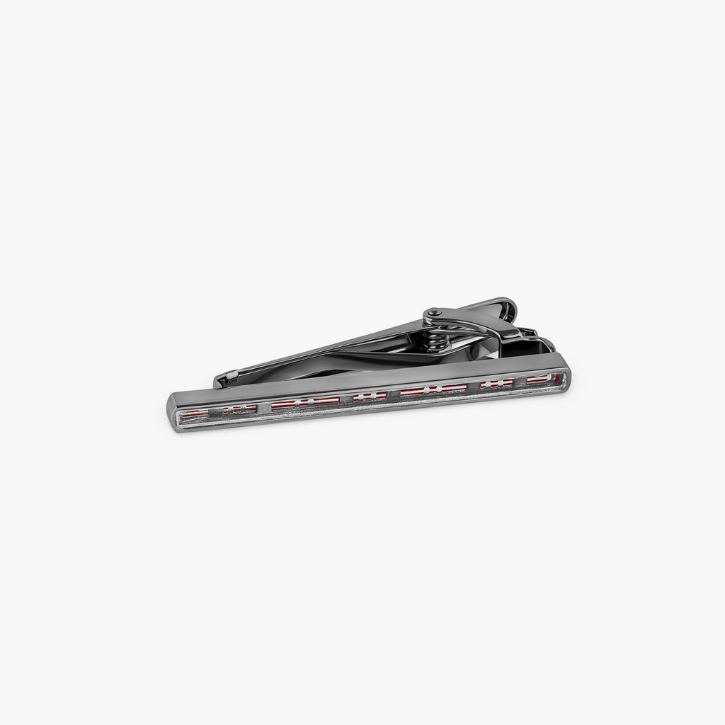 Prince of Wales Tweed Tie Clip In Red