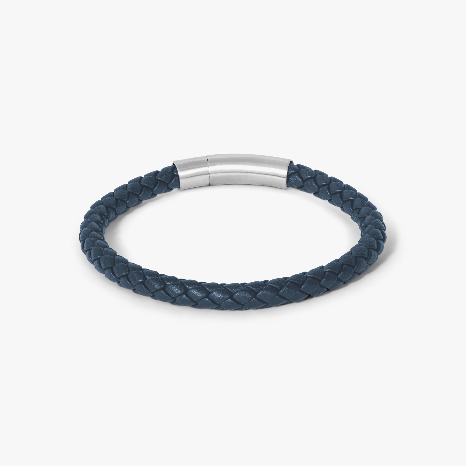 Charles Click Pelle Bracelet In Navy