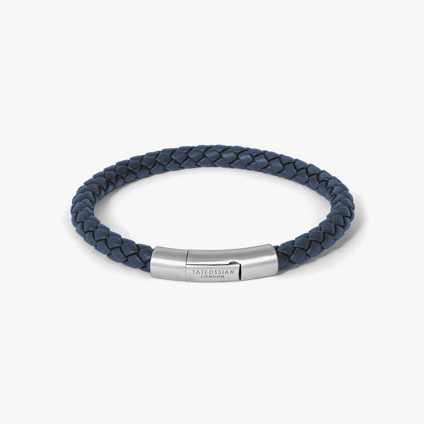 Charles Click Pelle Bracelet In Navy
