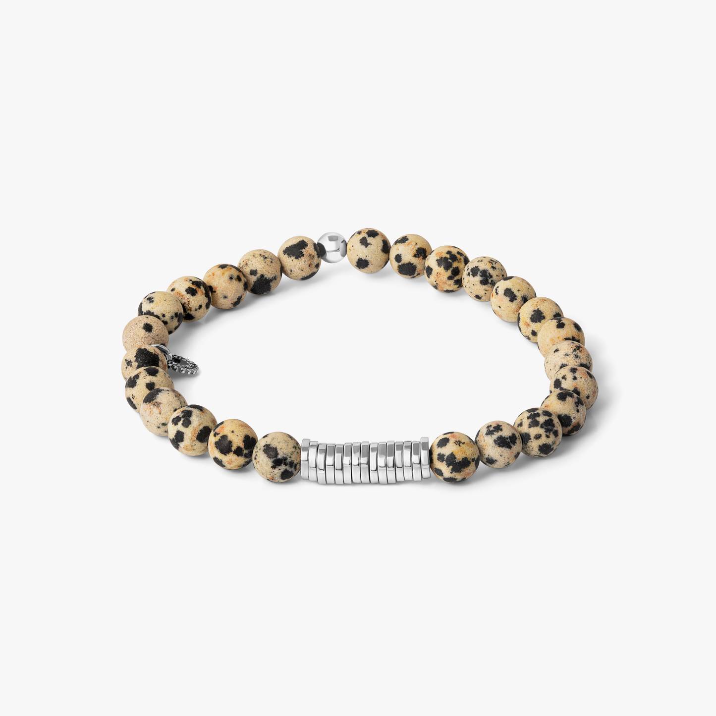 Classic Discs Beaded Bracelet With Dalmation Jasper