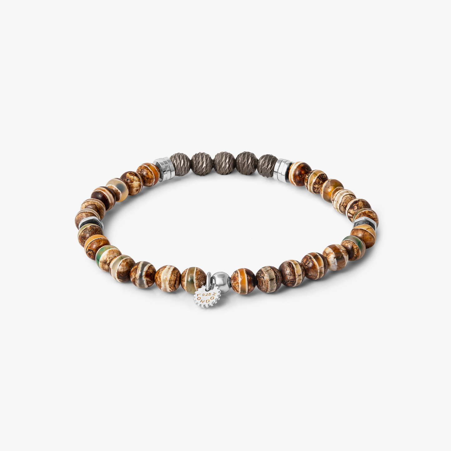 Stonehenge Graffiato Bracelet With Brown And Green Agate