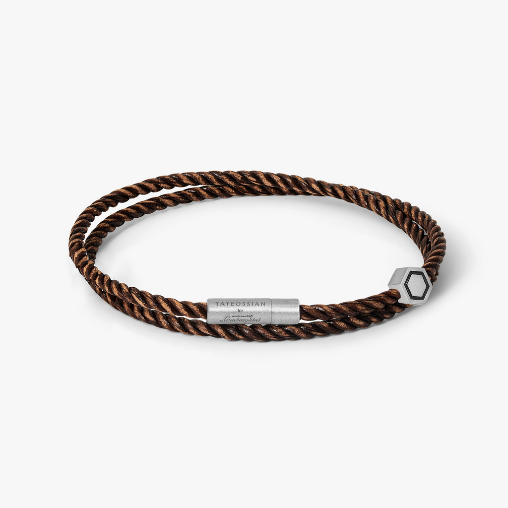 Automobili Lamborghini Hex Mini Pop Pelle In Brown