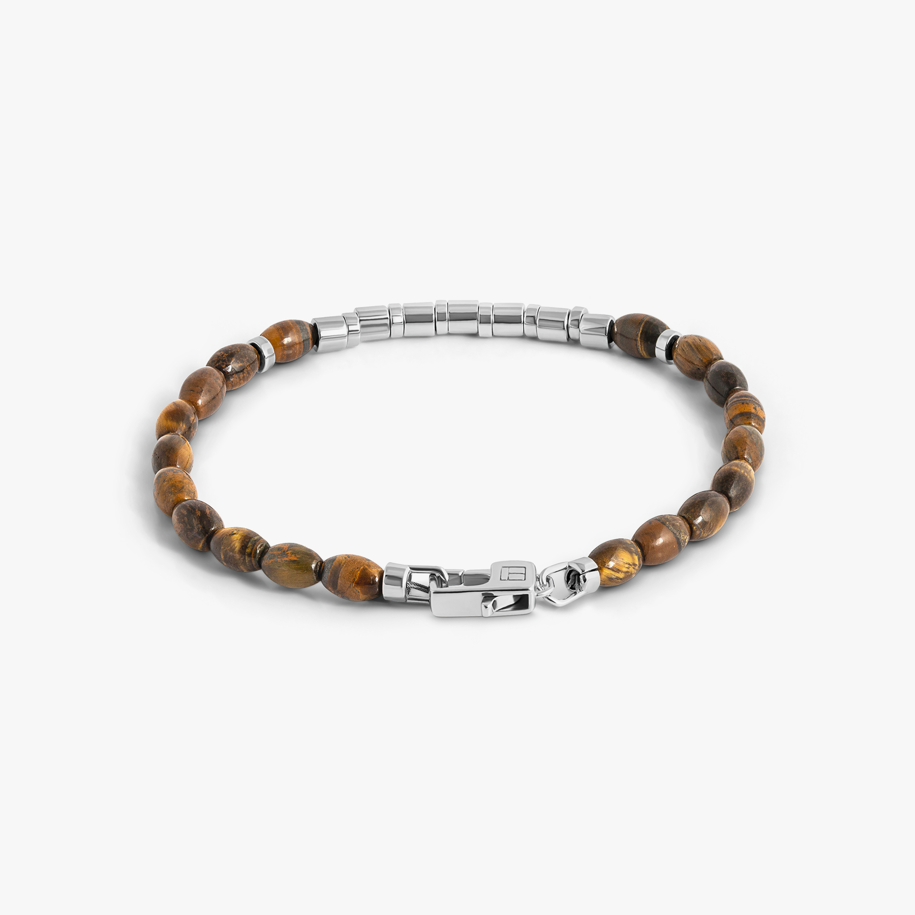 Coffee Bamboo Bracelet in Tiger Eye