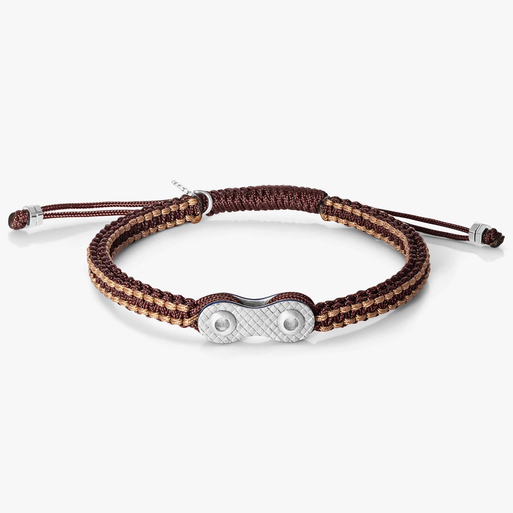 Bici Chain Macrame Bracelet in Brown