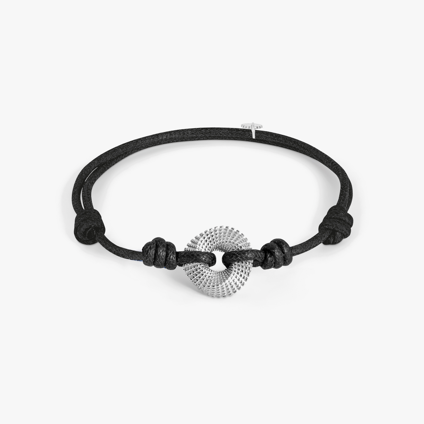 Mobius Knot Wax Cord Bracelet in Black