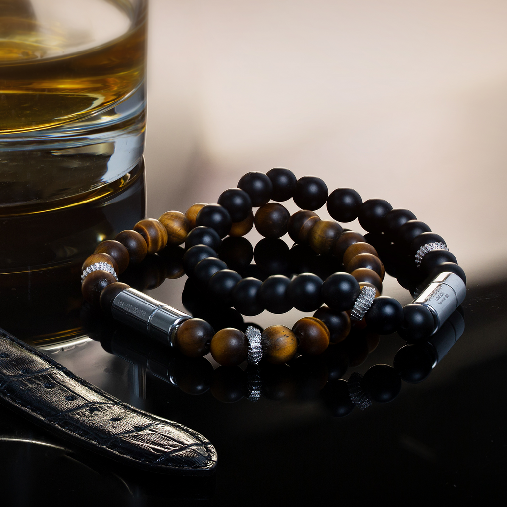 Pop Mobius Beaded Bracelet in Tiger Eye