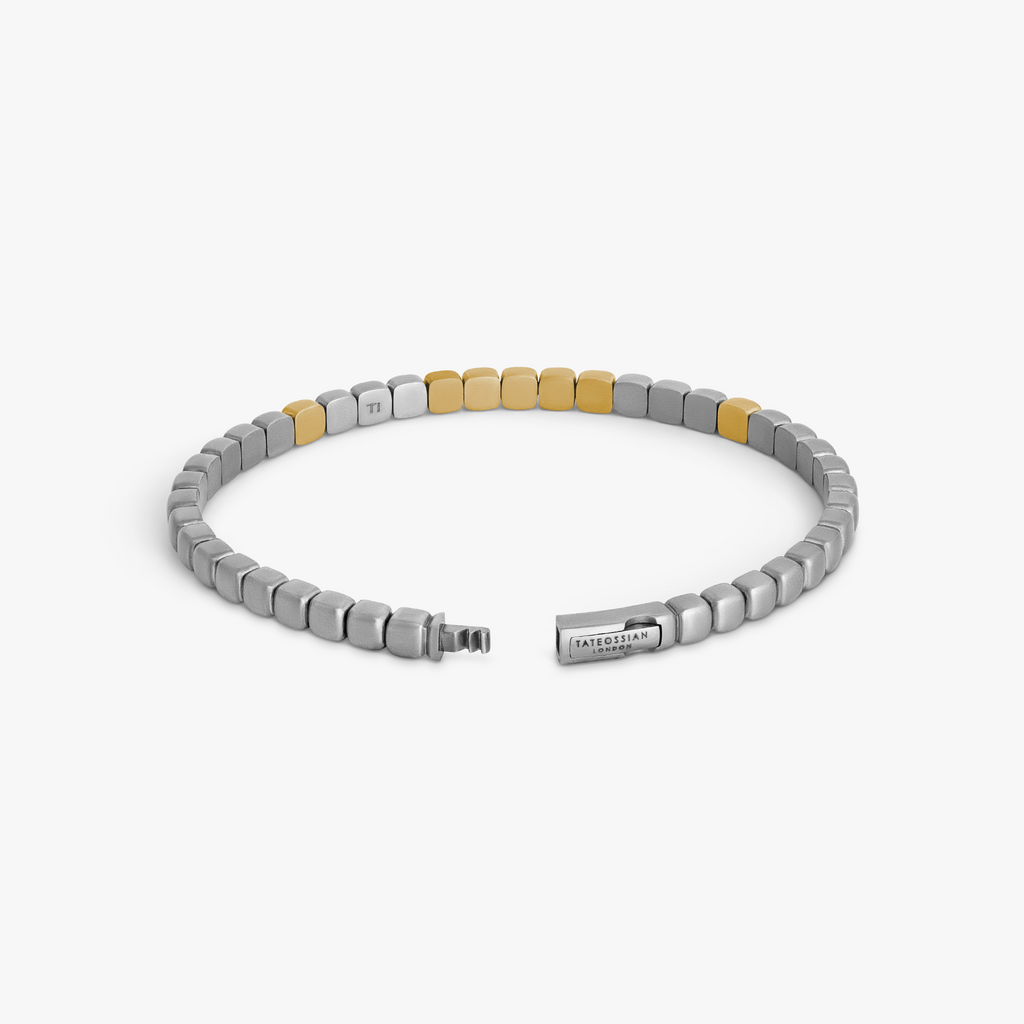 St Tropez Titanium & 18K Yellow Gold Diamond Bangle