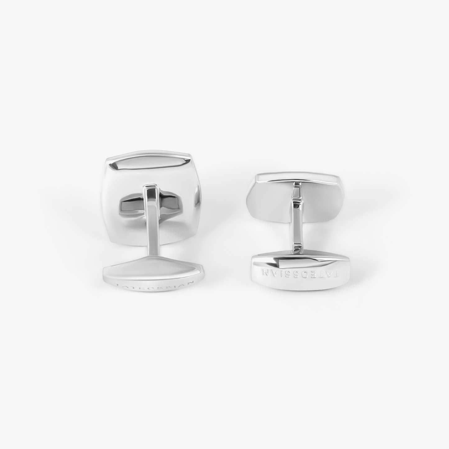 Grafiatto Square Cufflinks In Sterling Silver With Onyx