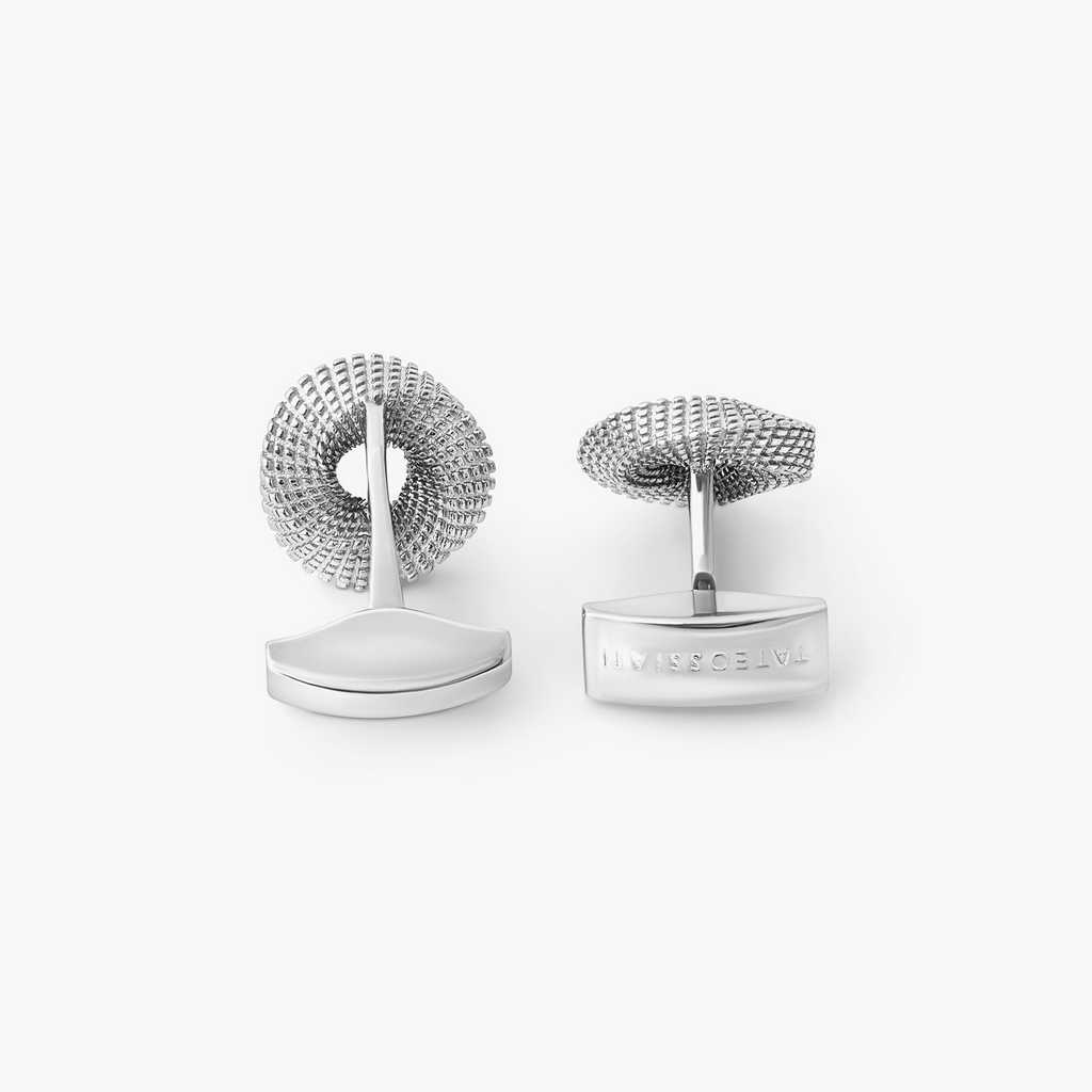 Mobius Knot Cufflinks In Sterling Silver
