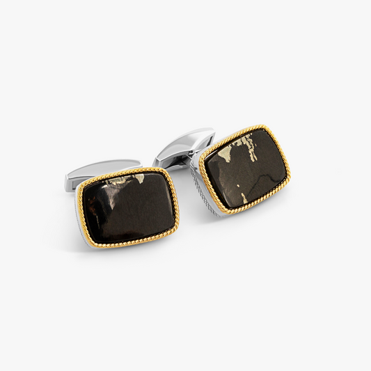 Apache Gold Cufflink in Sterling Silver with Yellow Gold (Limited Edition)
