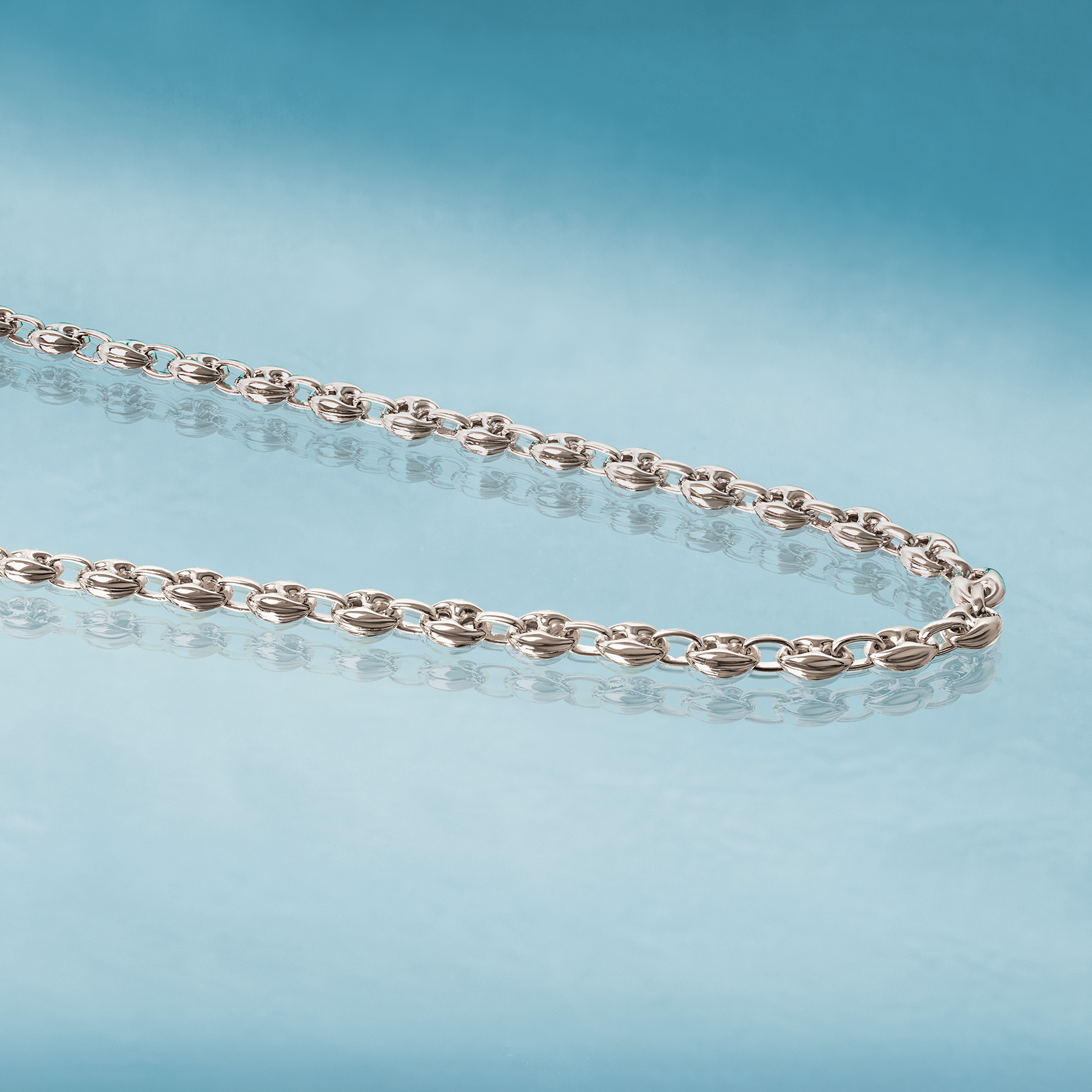 Marine Link Necklace In Sterling Silver