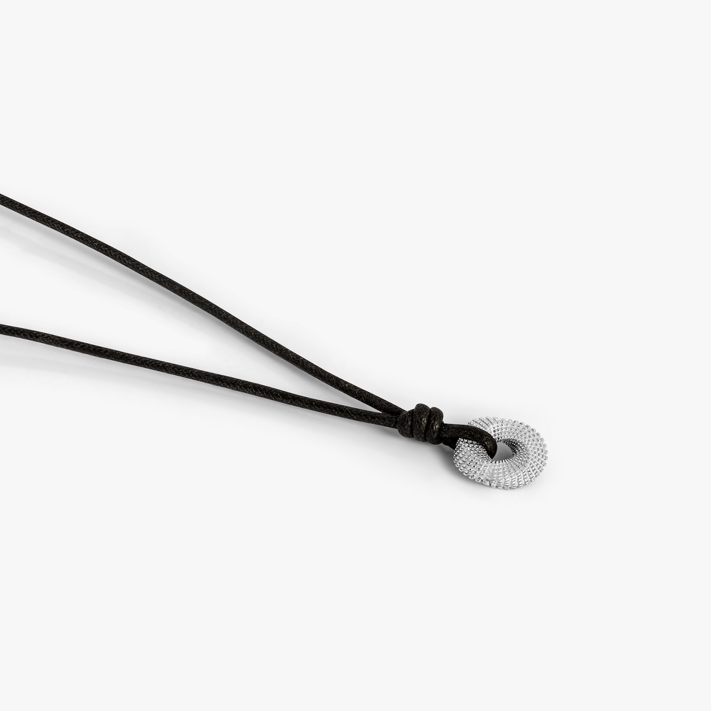 Mobius Knot Wax Cord Necklace in Black