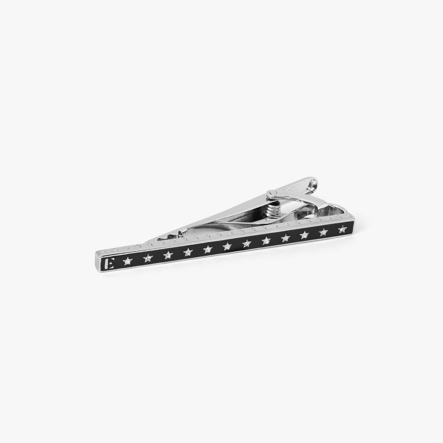 ELTON JOHN Signature "E" Logo tie clip with Swarovski elements