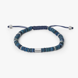 THOMPSON Macrame Shell Bracelet In Blue