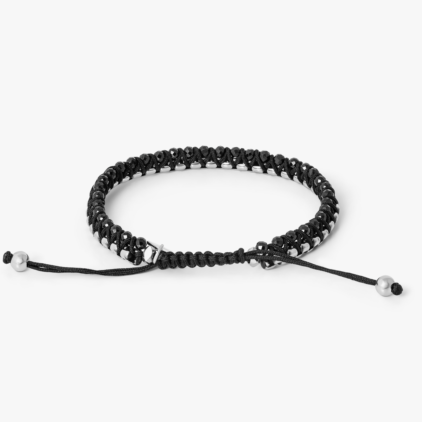 THOMPSON Macrame Friendship Knot Bracelet With Black Agate