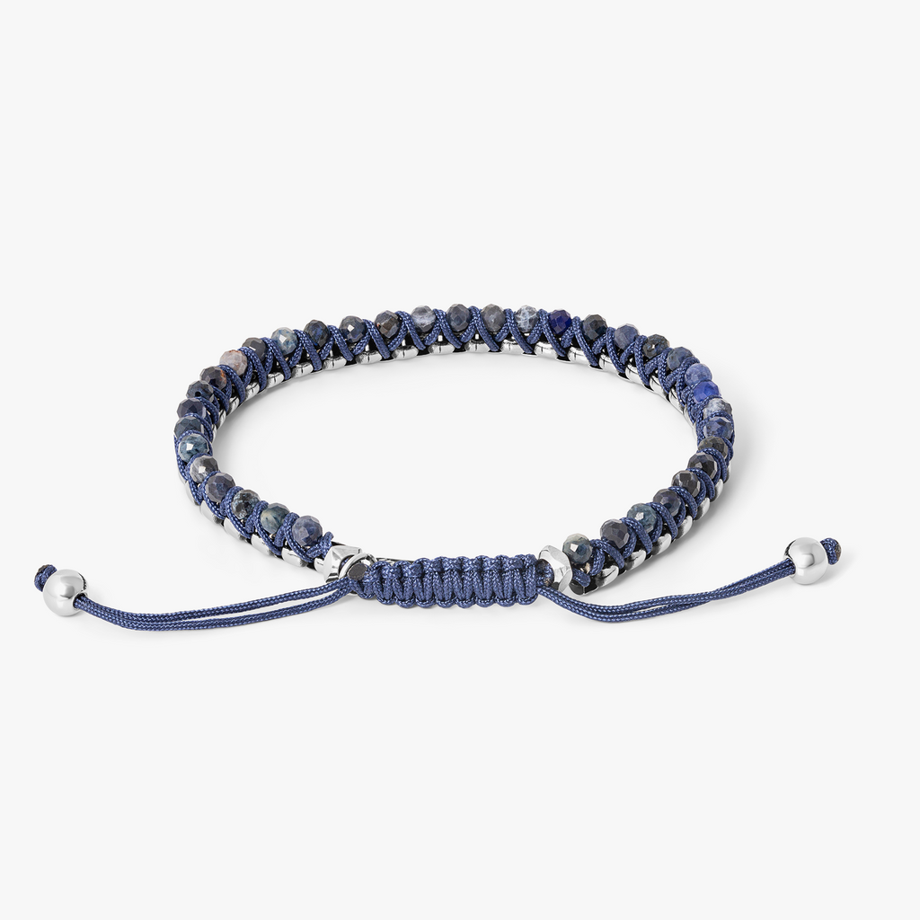 THOMPSON Macrame Friendship Knot Bracelet With Blue Sodalite