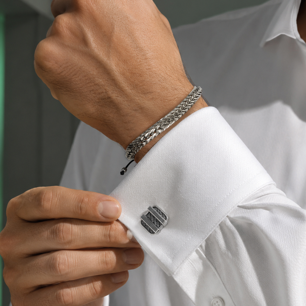 THOMPSON Herringbone Macrame Bracelet