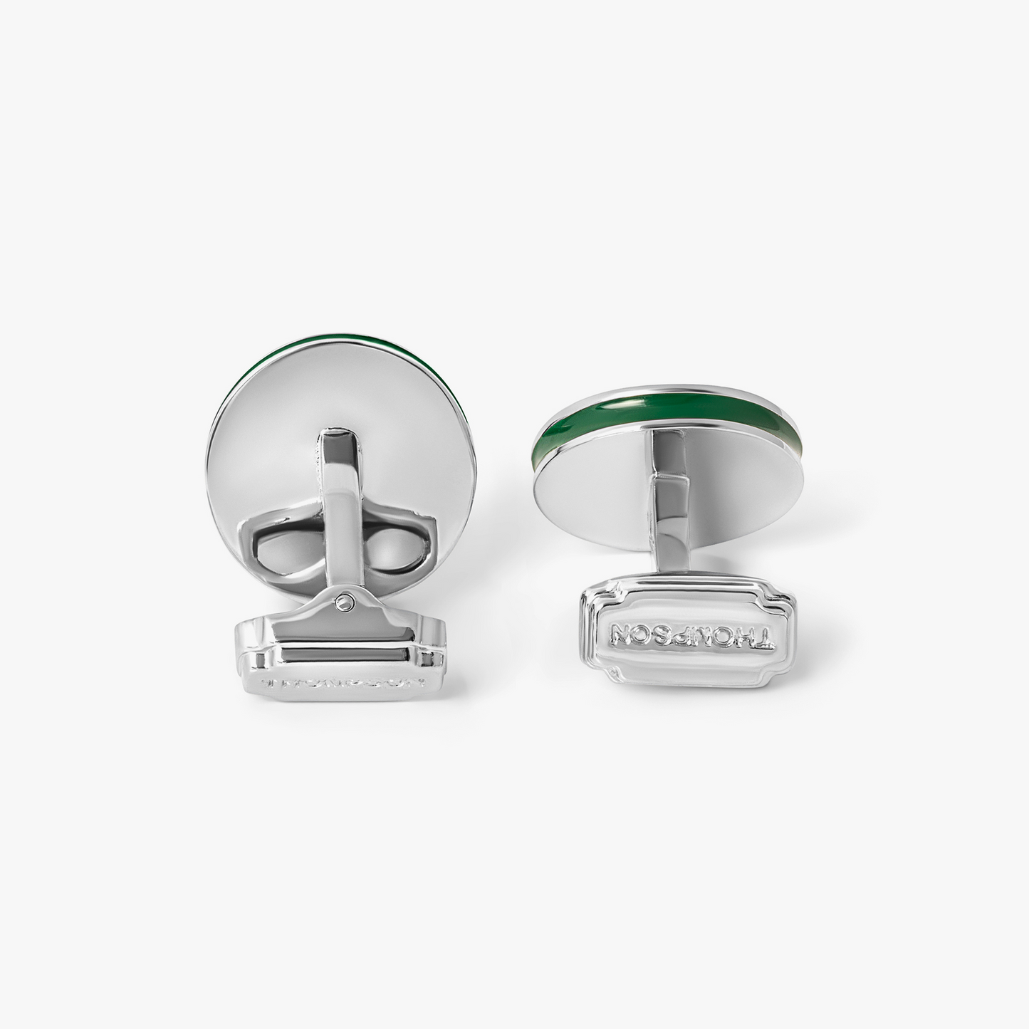 THOMPSON Cairo Cufflinks With Green Enamel
