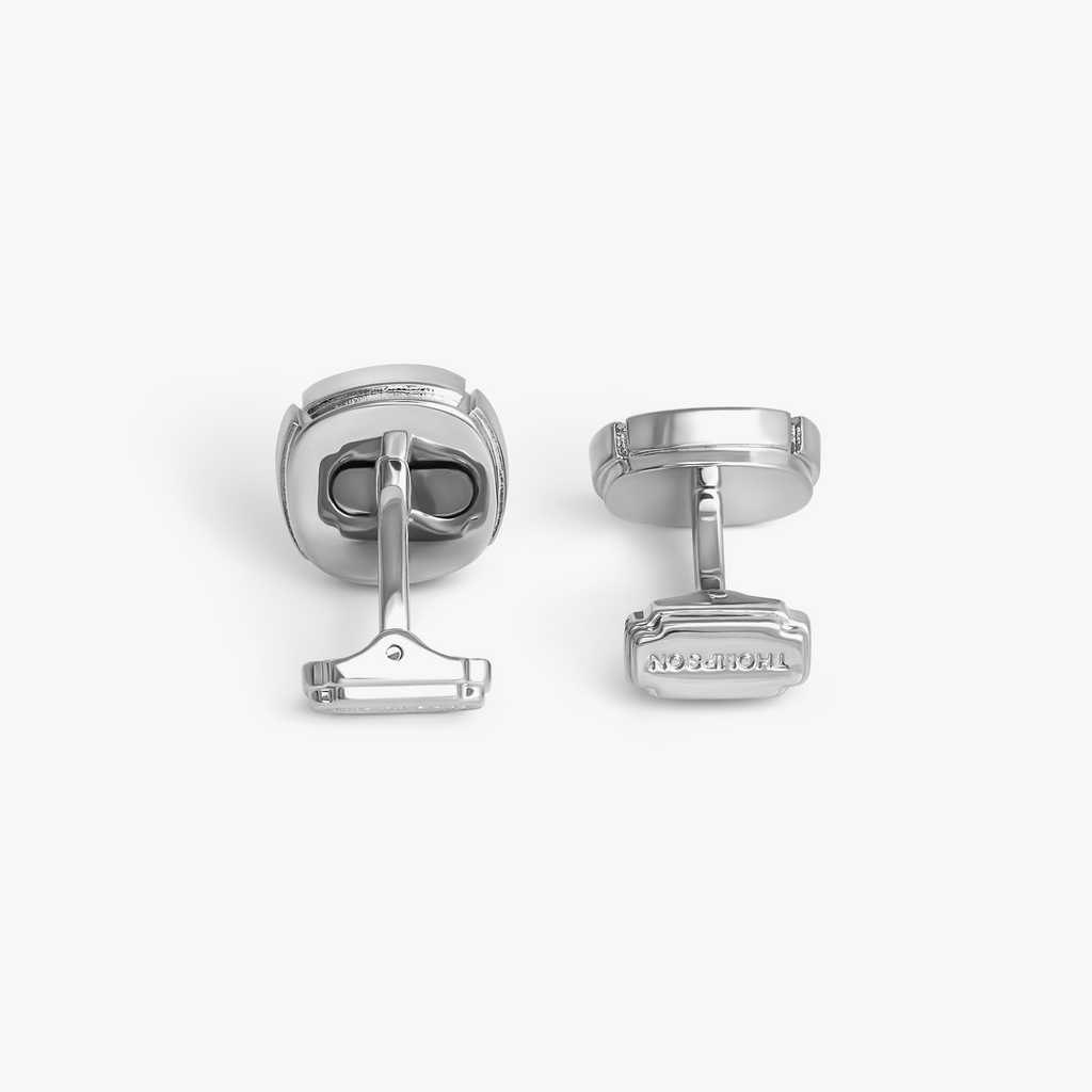 THOMPSON Cushion Enamel Cufflink in Green
