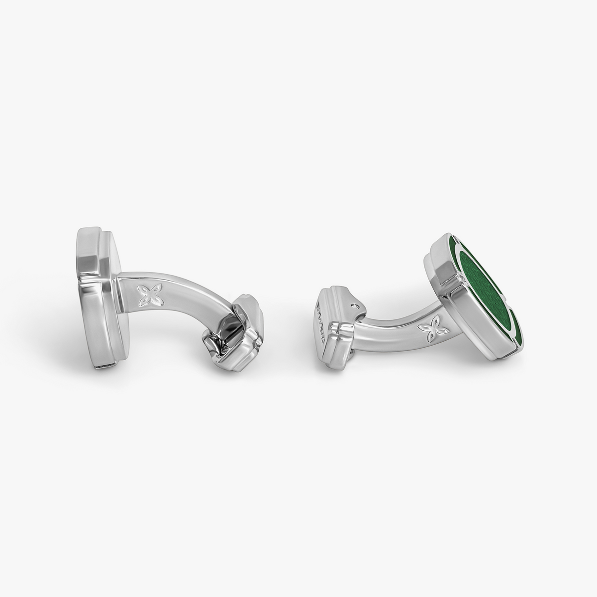 THOMPSON Cushion Enamel Cufflink in Green