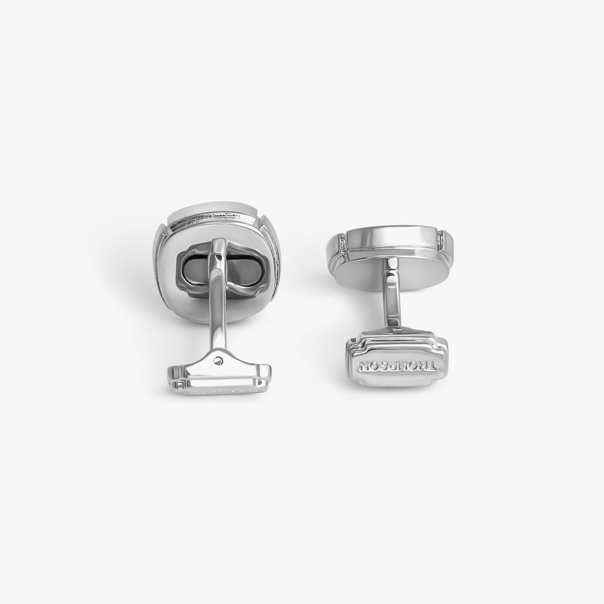 THOMPSON Cushion Enamel Cufflink in Black