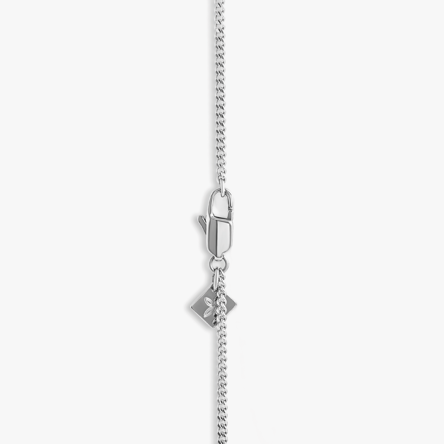 Thompson Lucky Clover Dog Tag Necklace in Stainless Steel