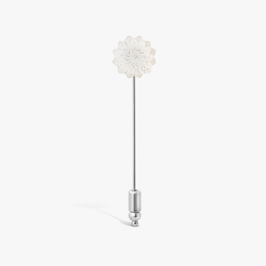 THOMSPON Flower Tie Pin With Mother Of Pearl