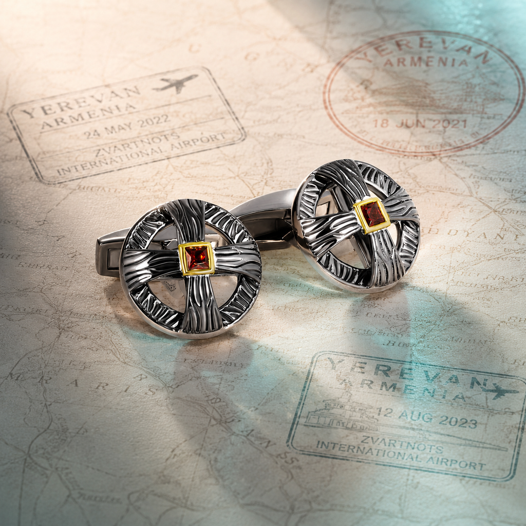 Yerevan Heritage Cufflinks In Oxidised Sterling Silver (Limited Edition)