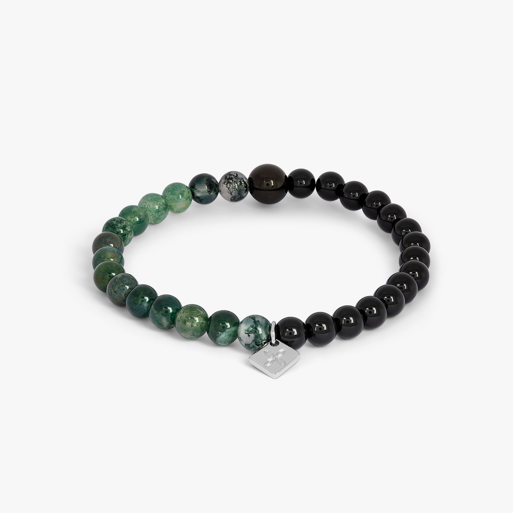 Thompson Alien Beaded Bracelet in Rhodium Plated